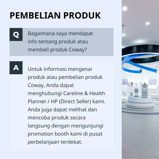 Panduan pembelian produk Coway oleh Blessed Team